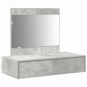 vidaXL Table de Toilette Gris 83 x 40 x 70 cm Bois d'ing&eacute;nierie