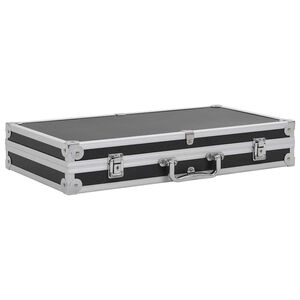 vidaXL Mallette pour arme &agrave; feu Aluminium ABS Noir