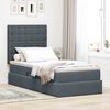 vidaXL Lit avec rangement et matelas Gris fonc&eacute; 100 x 200 cm Velours