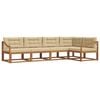 vidaXL Ensemble de canap&eacute;s d'ext&eacute;rieur 5 pc Naturel et Beige