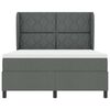 vidaXL Lit &agrave; ressorts avec matelas Gris fonc&eacute; 160 x 200 cm tissu