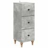 vidaXL Armoire &agrave; tiroirs Gris b&eacute;ton 33 x 34,5 x 90 cm
