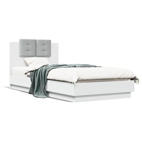 vidaXL Cadre de lit sans matelas blanc 100x200 cm