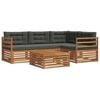 vidaXL Ensemble de canap&eacute;s d'ext&eacute;rieur 5 pc Naturel et Anthracite