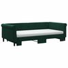 vidaXL Lit de jour et gigogne et matelas vert fonc&eacute; 100x200 cm velours