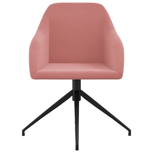 vidaXL Chaises &agrave; manger lot de 4 Rose Velours