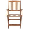 vidaXL Chaises pliables de jardin lot de 2 avec coussins Bois d'acacia