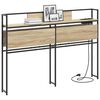 vidaXL T&ecirc;te de lit de rangement Ch&ecirc;ne sonoma 120 cm Bois d'ing&eacute;nierie