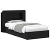 vidaXL Cadre de lit avec rangement Noir 75 x 190 cm Bois d'ing&eacute;nierie
