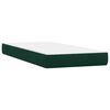 vidaXL Sommier &agrave; lattes de lit et matelas vert fonc&eacute; 100x210cm velours