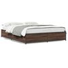 vidaXL Cadre de lit sans matelas ch&ecirc;ne marron 140x200 cm