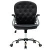 vidaXL Chaise de bureau pivotante Noir Similicuir