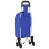 vidaXL Trolley de shopping Bleu 39,5 x 33 x 93 cm Tissu Oxford