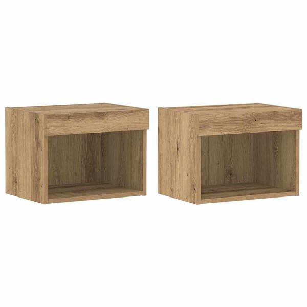 vidaXL Ensemble meuble TV 2 pcs Ch&ecirc;ne artisanal 40 x 30 x 30 cm