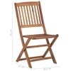 vidaXL Chaises pliables d'ext&eacute;rieur et coussins lot de 8 Bois d'acacia