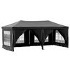 vidaXL Tente de r&eacute;ception pliable avec parois Noir 3x6 m