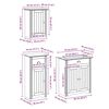 vidaXL Meubles de salle de bain 3pcs BODO blanc marron bois pin massif