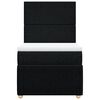 vidaXL Sommier &agrave; lattes de lit et matelas Noir 80x200 cm Tissu