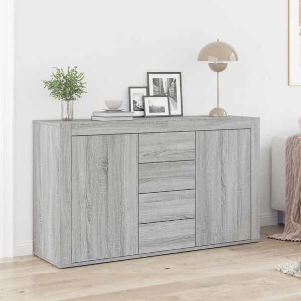 vidaXL Buffet Gris Sonoma 120 x 36 x 69 cm Bois d'ing&eacute;nierie
