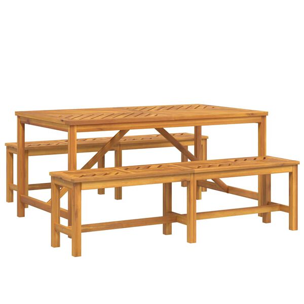 vidaXL Ensemble de salle à manger pour jardin 3 pcs Marron