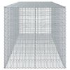 vidaXL Panier gabion avec couvercle 350x100x100 cm fer galvanis&eacute;