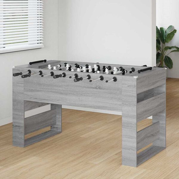 vidaXL Table de Football Gris Sonoma 146,5 x 74 x 85 cm