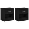 vidaXL Tables de chevet 2 pcs avec tiroir Noir 39x28x41 cm