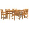 vidaXL Ensemble de salle &agrave; manger pour jardin 7 pc Marron