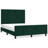 vidaXL Cadre de lit sans matelas vert fonc&eacute; 140x190 cm velours
