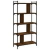 vidaXL Biblioth&egrave;que 5 niveaux ch&ecirc;ne brun 76x32x158cm bois d'ing&eacute;nierie