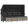 vidaXL Salon de jardin 5 pcs avec coussins gris clair r&eacute;sine tress&eacute;e