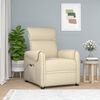 vidaXL Fauteuil de massage Cr&egrave;me Tissu