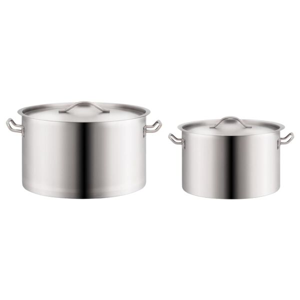 vidaXL Ensemble de 2 casseroles &agrave; bouillon 58/32 L Inox