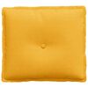 vidaXL Coussin de Dos Jaune clair 50 x 45 cm Tissu en velours c&ocirc;tel&eacute;