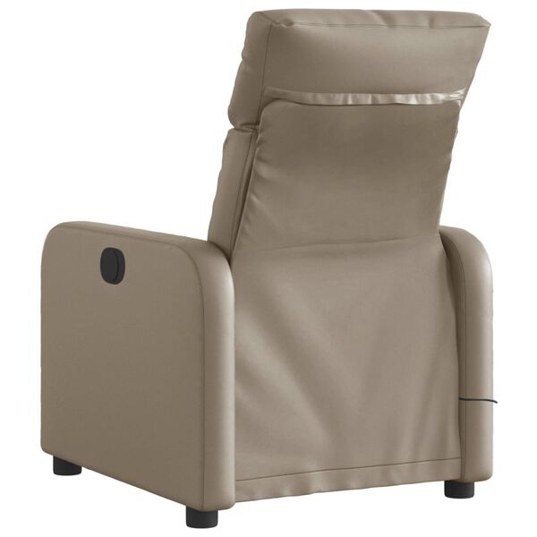 vidaXL Fauteuil de massage inclinable &eacute;lectrique cappuccino similicuir