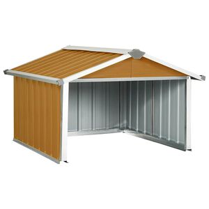 vidaXL Abri pour robot de jardin 92x97x63 cm Acier galvanis&eacute; Marron