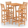 vidaXL Ensemble de bar d'ext&eacute;rieur 5 pcs Bois d'acacia massif