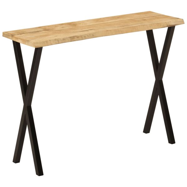 vidaXL Table console à live edge 105x33x76 cm bois de manguier massif