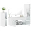 vidaXL Ensemble de meubles de salle de bain 4 pcs blanc brillant