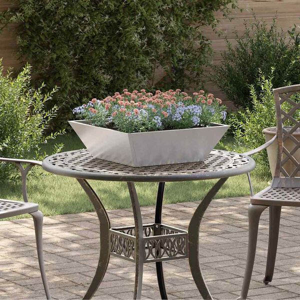 vidaXL Cache-pot de jardin 5 pcs Argent 50 x 50 x 15 cm