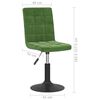 vidaXL Chaises pivotantes &agrave; manger lot de 6 vert fonc&eacute; velours