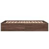 vidaXL Cadre de lit sans matelas ch&ecirc;ne marron 135x190 cm