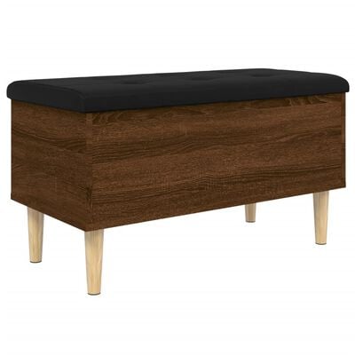 vidaXL Banc de rangement chêne marron 82x42x46 cm bois d'ingénierie