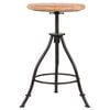LABEL51 Tabouret Jaipur 35x35x46-75 cm Bois/Noir