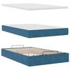 vidaXL Cadre de lit ottoman avec matelas bleu foncé 120x190 cm velours