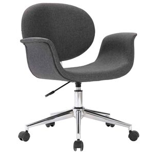 vidaXL Chaise pivotante de bureau Gris Tissu