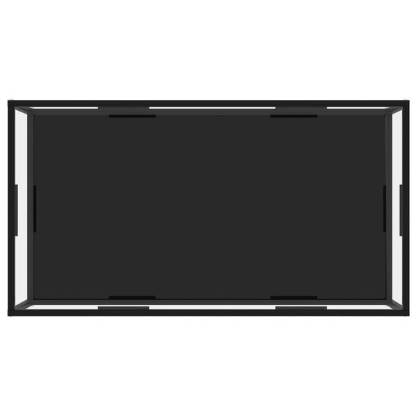 vidaXL Table basse Transparent et noir 120x60x35 cm Verre tremp&eacute;