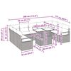 vidaXL Ensemble de canap&eacute; de jardin 10 pcs Gris clair polyrotin