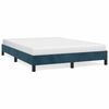 vidaXL Cadre de lit sans matelas bleu fonc&eacute; 140x190 cm velours