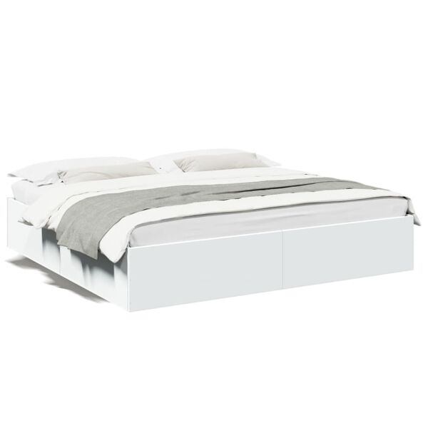 vidaXL Cadre de lit sans matelas blanc 200x200 cm